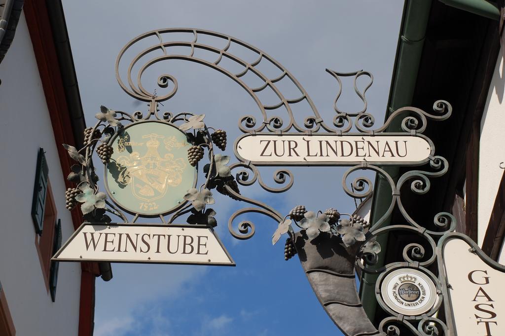 Zur Lindenau Hotel Rudesheim am Rhein Bagian luar foto